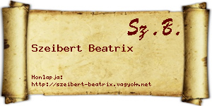Szeibert Beatrix névjegykártya