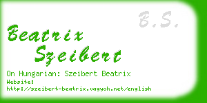beatrix szeibert business card